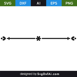 Horizontal Divider SVG Cut File, PNG, EPS, .AI, DXF Design