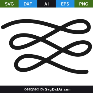 Swirl Divider SVG Cut File, PNG, EPS, .AI, DXF Design